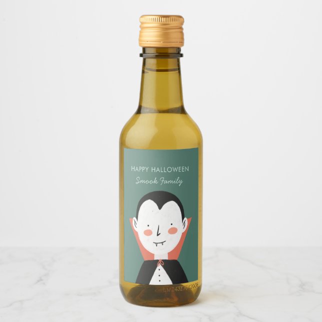 Happy halloween Dracula Vinetikett (Framsida)