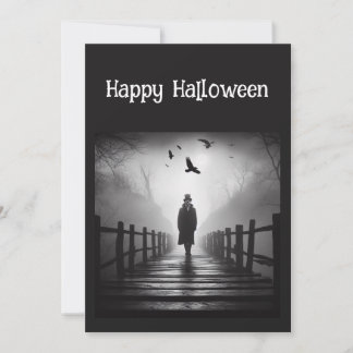 Happy halloween Edgar Allan Poe Raven Dikt Kort