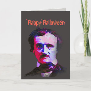Happy halloween Edgar Allan Poe Raven Dikt Kort