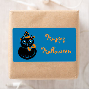 Happy halloween-etikett fraktsedel