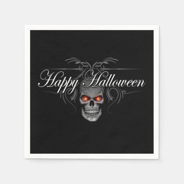 Happy halloween Evil Skull Pappersservett (Framsidan)