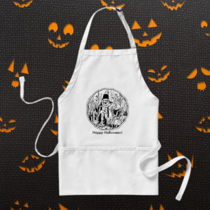 Happy halloween Fågelskrämma Apron Förkläde