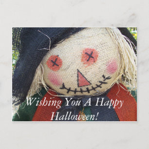 happy halloween Fågelskrämma Vykort