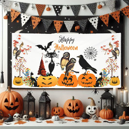 Happy halloween Fall Pumpkin Black Cat Uggla Spook