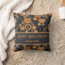 Happy Halloween Fall Pumpkin Family Name