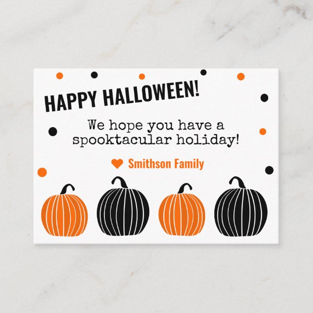 Happy halloween-familjekort tilläggskort (Framsida)