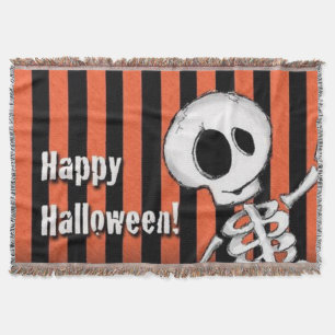 Happy halloween Fånig Skeleton Filt