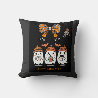 Happy Halloween – fantômes café mignons Kudde