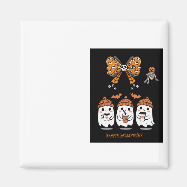 Happy Halloween – fantômes café mignons Magnet (Framsidan)