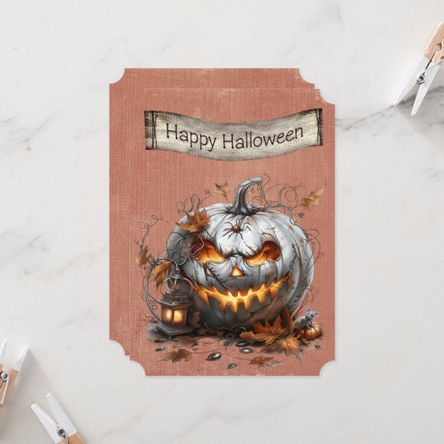 Happy halloween Fiery White Pumpkin (Fram/Back In Situ)