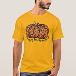 Happy halloween filigree-pumpa t shirt