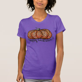 Happy halloween filigree-pumpa t shirt