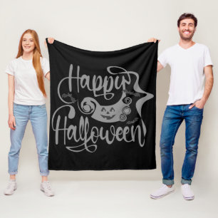 Happy halloween fladdermöss jack o lantern fleecefilt