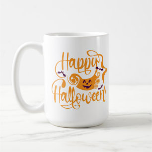 Happy halloween fladdermöss jack o lantern Kaffe M Kaffemugg