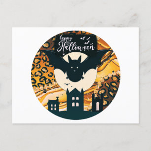 Happy halloween Fladdermus Full Moon Halloween Helg Vykort