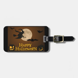 "HAPPY HALLOWEEN" FLYING WITCH BAGAGEBRICKA