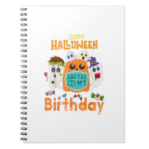 Happy halloween födelsedag född i oktober Hallowee Anteckningsbok
