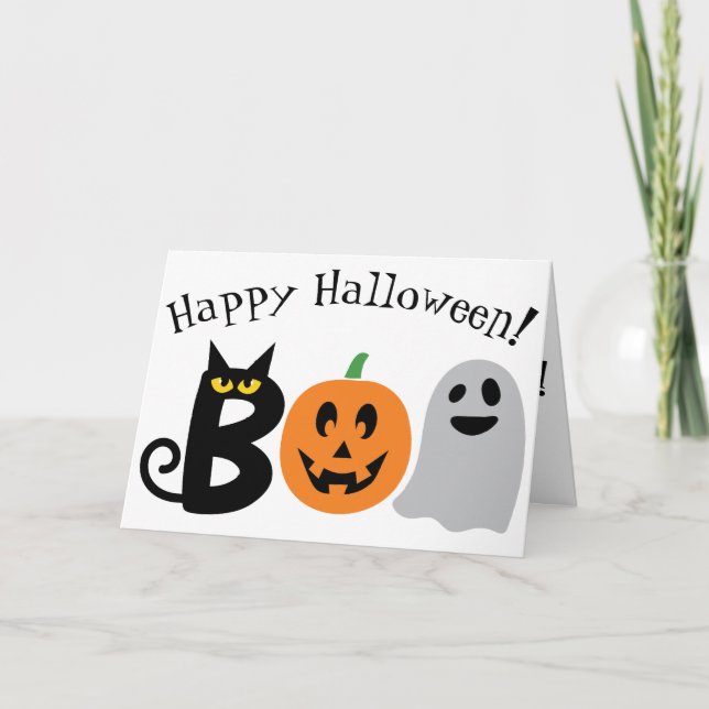 Happy Halloween! Folded Greeting Card Kort (Framsida)