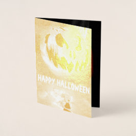 HAPPY HALLOWEEN FOLIERAT KORT
