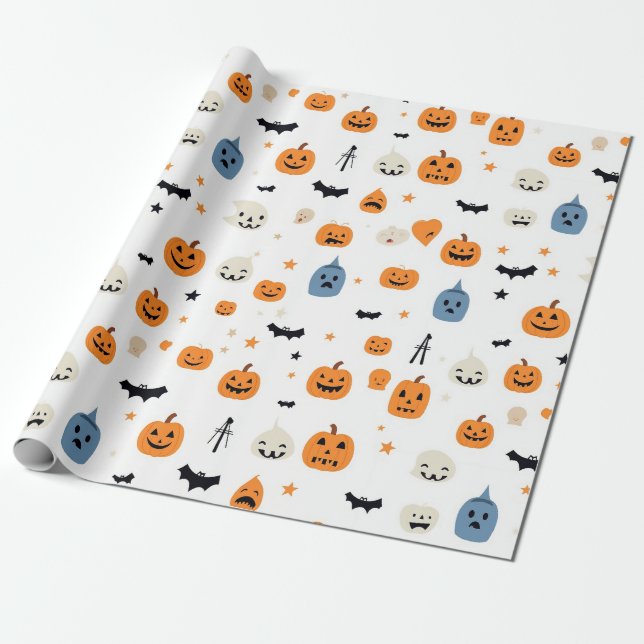 Happy Halloween for babyes white Presentpapper (Utrullad)