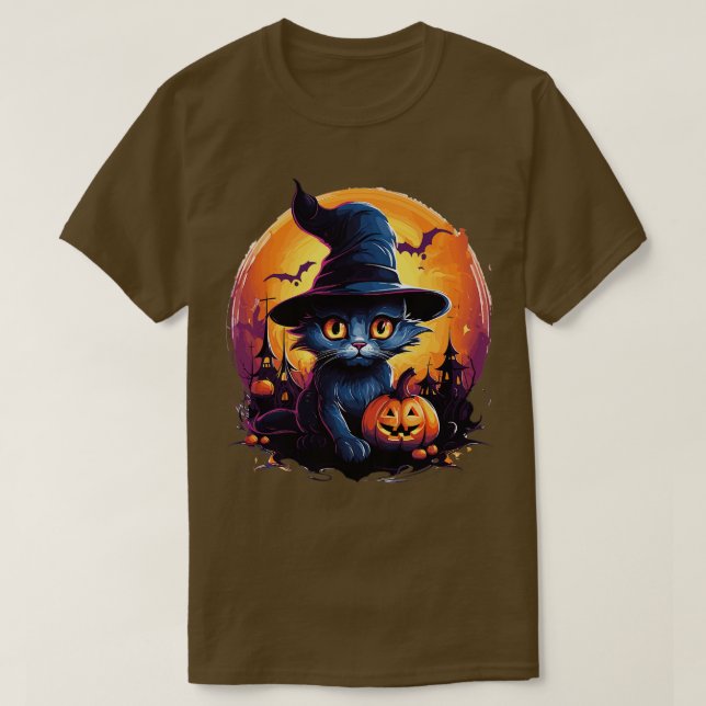 Happy halloween för katt t shirt (Design framsida)
