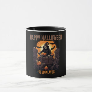 Happy halloween för murare, pumpor mugg