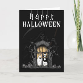 Happy halloween-fotokort tack kort