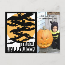 Happy halloween-fotovykort
