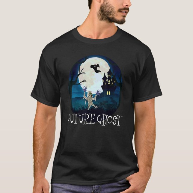 HAPPY HALLOWEEN FRAMTIDA GHOST T SHIRT (Framsida)