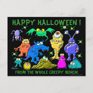 happy halloween från hela Creepy Bunch Vykort
