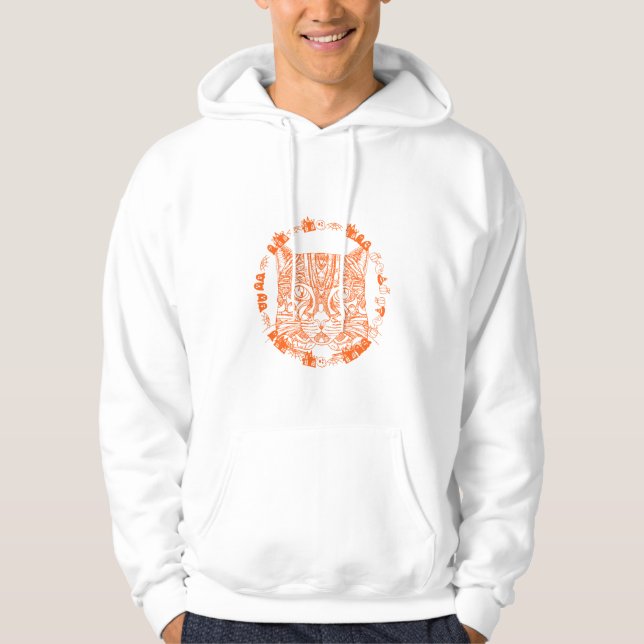 Happy halloween från Orangen Katt Hoodie (Framsida)