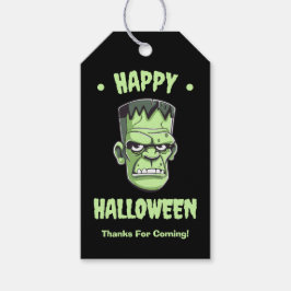 Happy halloween Frankenstein Presentetikett