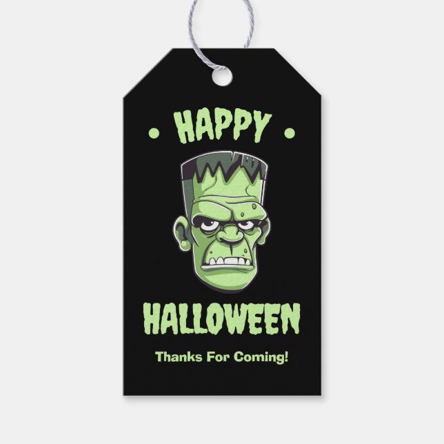 Happy halloween Frankenstein Presentetikett (Framsidan)