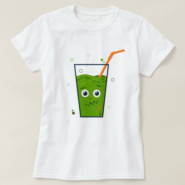 Happy halloween | Frankenstein Straw & Drink T Shirt (Design framsida)