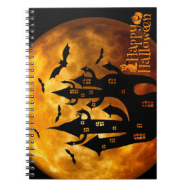 Happy halloween (full måne) anteckningsbok
