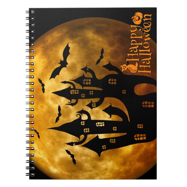 Happy halloween (full måne) anteckningsbok (Framsidan)