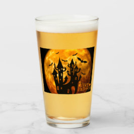 Happy halloween (full måne) glaskopp