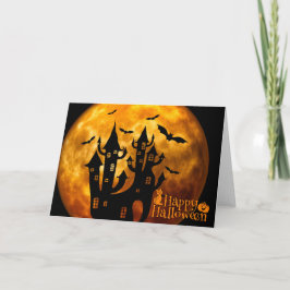 Happy halloween (full måne) kort