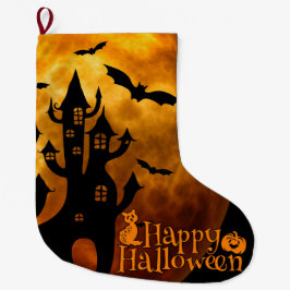 Happy halloween (full måne) stor julstrumpa