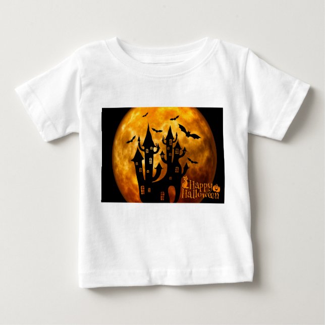 Happy halloween (full måne) t shirt (Framsida)