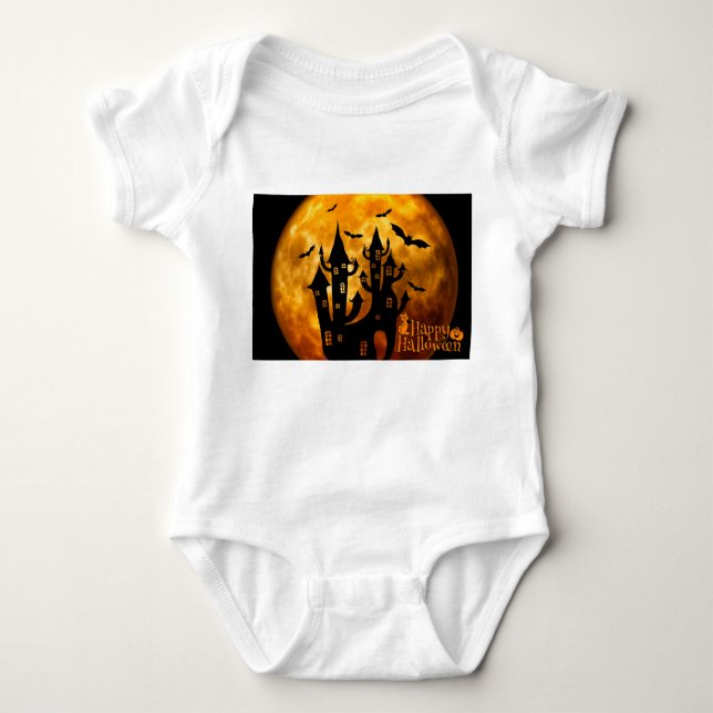 Happy halloween (full måne) t shirt (Framsida)