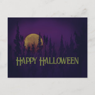 Happy halloween Full Moon Inbjudan Vykort