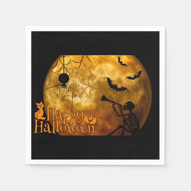 Happy halloween Full Moon Pappersservett (Framsidan)