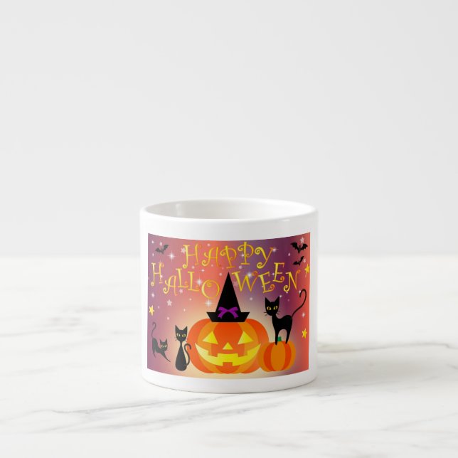 Happy halloween Funny Bright Pumpkins Party Espressomugg (Framsidan)