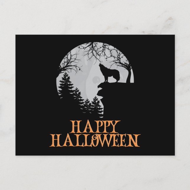Happy halloween Funny Creepy Character Vykort (Framsida)