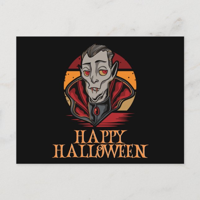 Happy halloween Funny Creepy Character Vykort (Framsida)