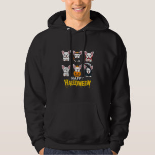 Happy halloween Funny Dogs Costume Cute Bulldog Hoodie