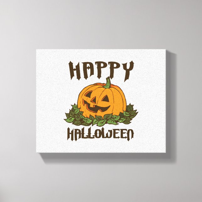 Happy halloween Funny Halloween Costume Canvastryck (Framsida)