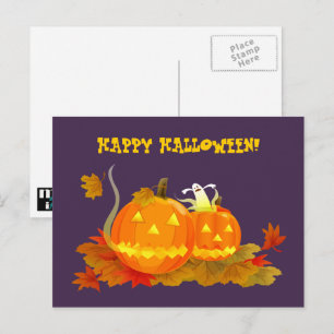 Happy halloween! Funny Jack O'Lantern Vykort