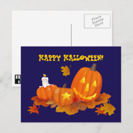 Happy halloween! Funny Jack O'Lanterns Vykort